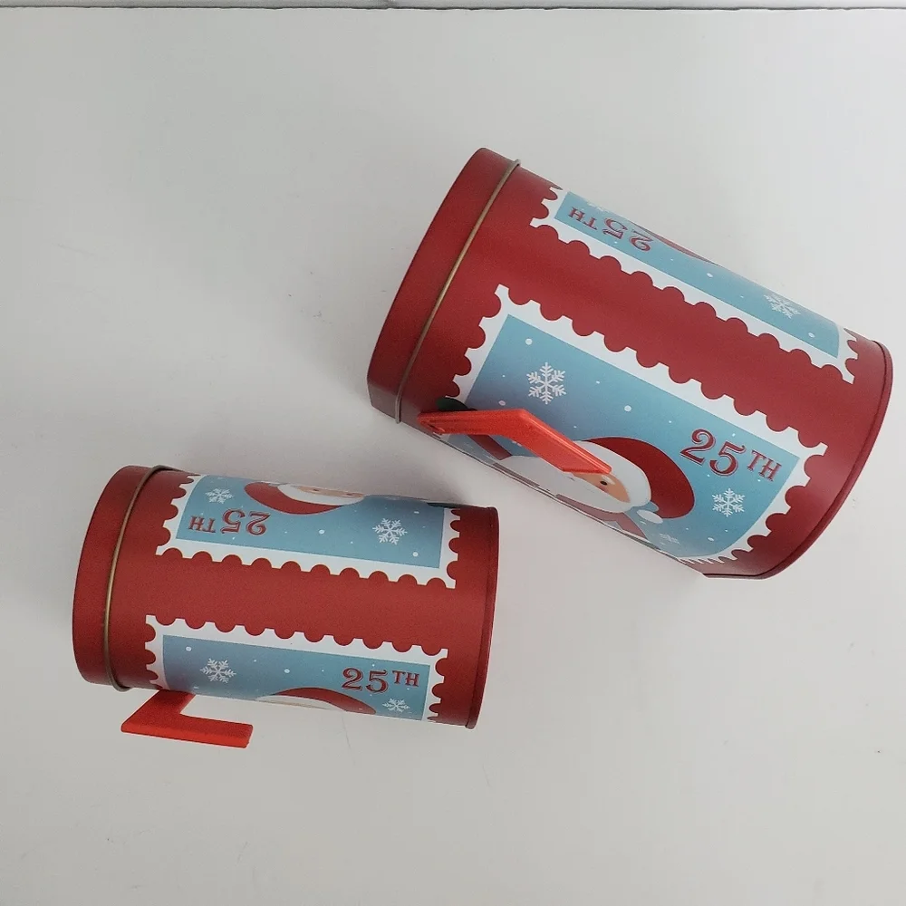 Christmas Santa Tin Mail Box Set